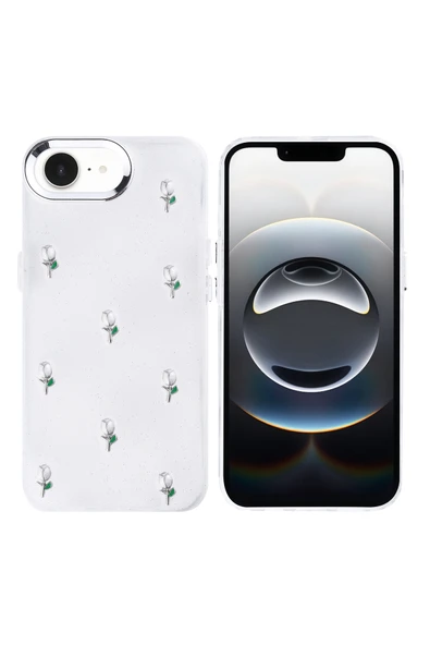 Coverzone iPhone 16E ile uyumlu Kılıf Airbag Köşeli Şeffaf Baskılı Z-Kutup ürün görseli 1