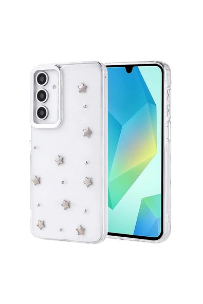 Coverzone Samsung Galaxy A06 ile uyumlu Kılıf Airbag Köşeli Şeffaf Baskılı Z-Kutup ürün görseli 1