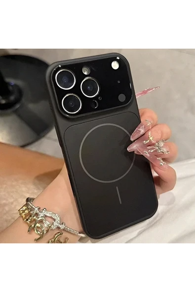 Coverzone İPhone 15 Pro Max ile Uyumlu 17 Pro Max Görünümlü Magsafe Destekli Lens Korumalı Şık Telefon Kılıfı ürün görseli 1