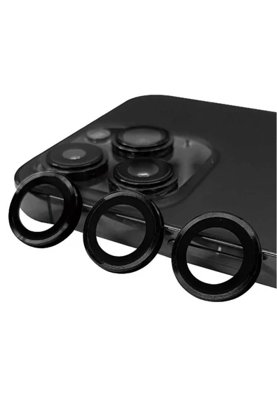 Coverzone Iphone 14 Pro Ile Uyumlu Profesyonel Kamera Lens Koruma Camcov Siyah ürün görseli 1