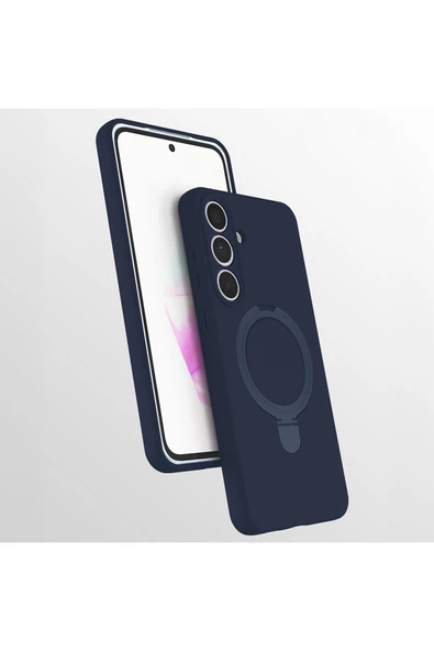 Coverzone Samsung Galaxy S25 FE İçin Kılıf MagSafe Uyumlu Z-Samara Kapak Wireless Şarj Özellikli Lacivert ürün görseli 1