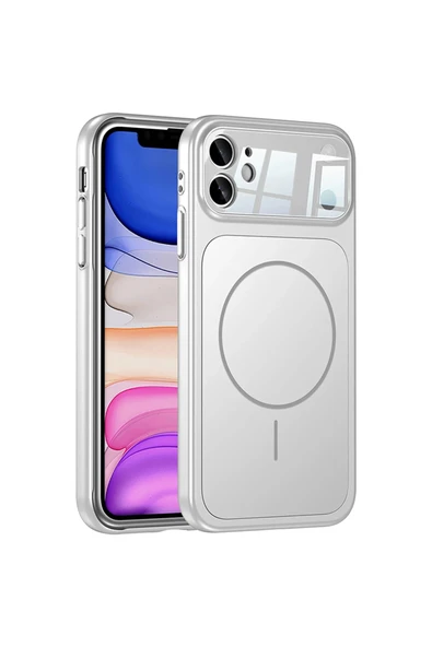 Coverzone İPhone 11 ile Uyumlu 17 Görünümlü Magsafe Destekli Lens Korumalı Şık Telefon Kılıfı ürün görseli 1