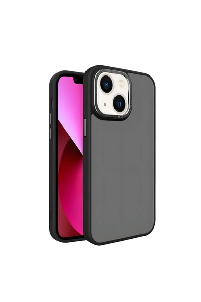 Coverzone İphone 15 Plus ile Uyumlu Köşe Korumalı Buzlu Saydam Metal Koruma Çerçeveli Kamera Korumalı Kılıf ürün görseli 1