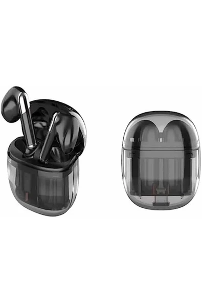 Coverzone Kablosuz Kulak İçi Kulaklık Şeffaf Transparan Tasarım Bluetooth 5.3 iPhone Samsung Uyumlu P62 pro ürün görseli 1