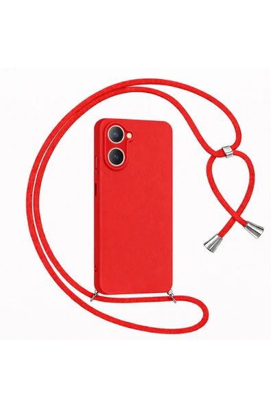 Coverzone Xiaomi Redmi A5 4G ile Uyumlu İpli Boyun Askılı Silikon Kılıf boyun çapraz asılabilen İpli Kılıf ürün görseli 1