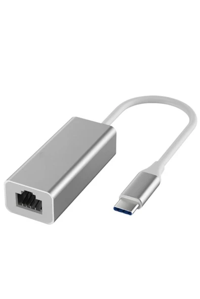 Coverzone Gigabit Type-C To Ethernet RJ45 Çevirici Kablolu İnternet Dönüştürücü 1000Mbps Macbook Uyumlu ZR117 ürün görseli 1