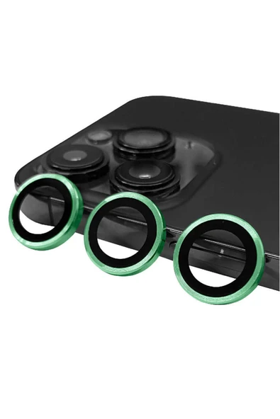 Coverzone Iphone 14 Pro Ile Uyumlu Profesyonel Kamera Lens Koruma Camcov Açık Yeşil ürün görseli 1