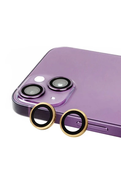 Coverzone Iphone 14 Ile Uyumlu Profesyonel Kamera Lens Koruma Camcov Gold ürün görseli 1
