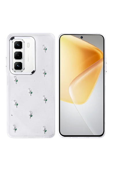 Coverzone İnfinix Hot 50 Pro 4G ile uyumlu Kılıf Airbag Köşeli Şeffaf Baskılı Z-Kutup ürün görseli 1