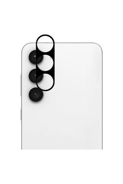 Coverzone Galaxy S23 Ile Uyumlu Kamera Lens Koruma Ile Uyumlu Halcyon Tam Kaplayan Kamera Koruma Siyah ürün görseli 1
