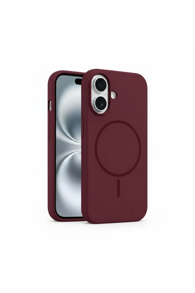 Coverzone İphone 16 Plus İle Uyumlu MagSafe ile uyumlu Kablosuz Şarj Özellikli Kadife İç Yüzey Silikon Kılıf ürün görseli 1