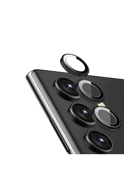 Coverzone Galaxy S23 Ile Uyumlu Kamera Lens Koruyucu Ineffable Kamera Lens Koruma Siyah ürün görseli 1