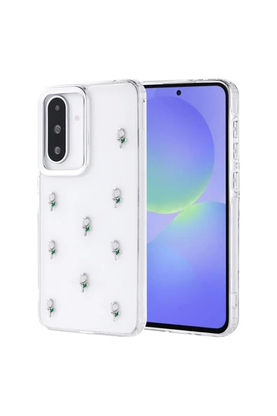 Coverzone Samsung Galaxy A35 ile uyumlu Kılıf Airbag Köşeli Şeffaf Baskılı Z-Kutup ürün görseli 1