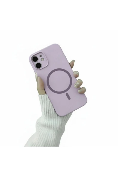 Coverzone İphone 15 Plus İle Uyumlu MagSafe ile uyumlu Kablosuz Şarj Özellikli Kadife İç Yüzey Silikon Kılıf ürün görseli 1