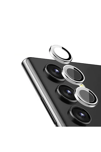 Coverzone Galaxy S23 Plus Ile Uyumlu Kamera Lens Koruyucu Ineffable Kamera Lens Koruma Gümüş ürün görseli 1