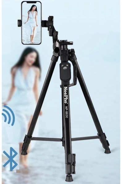Coverzone Np-8830 155 Cm Bluetooth Kumandalı Profesyonel Telefon Kamera Tutucu Çantalı Tripod ürün görseli 1
