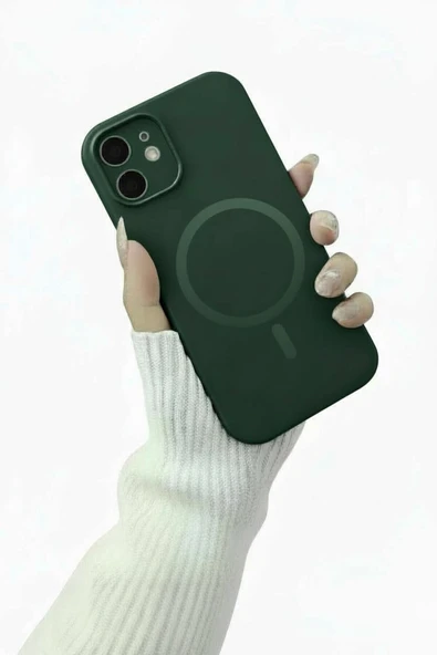 Coverzone İphone 12 Pro İle Uyumlu MagSafe ile uyumlu Kablosuz Şarj Özellikli Kadife İç Yüzey Silikon Kılıf ürün görseli 1