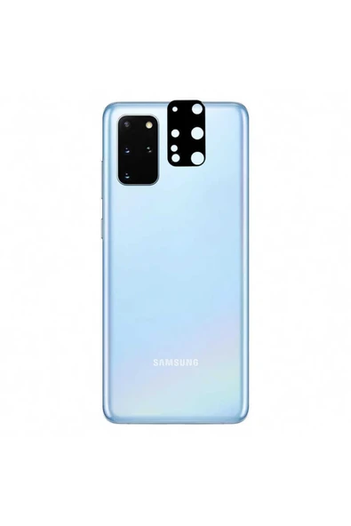 Coverzone Samsung Galaxy S20 Plus Ile Uyumlu 3d Kamera Lens Koruma Z-panoply Tam Kaplayan Kamera Koruma Siyah ürün görseli 1