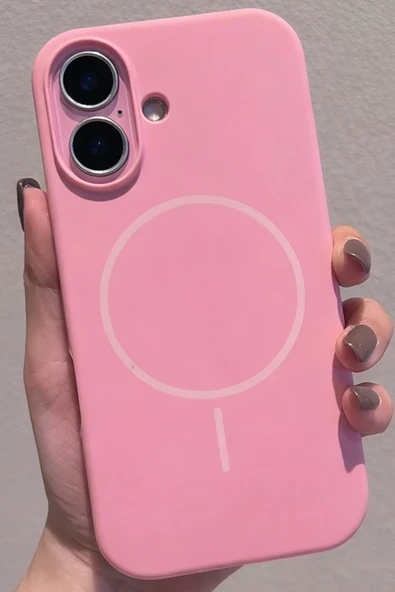 Coverzone İphone 16 Plus İle Uyumlu MagSafe ile uyumlu Kablosuz Şarj Özellikli Kadife İç Yüzey Silikon Kılıf ürün görseli 1