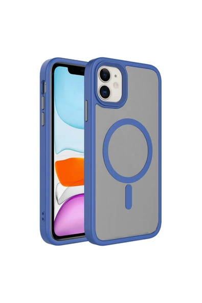 Coverzone İPhone 11 ile Uyumlu Sert PC Arka Yüzey Wireless Şarj Özellikli Buzlu Saydam ZF Kapak ürün görseli 1