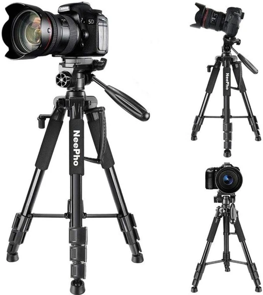 Coverzone Profesyonel Np-8850 Kamera Ve Telefon Standlı Ayarlanabilir 175cm Tripod ürün görseli 1