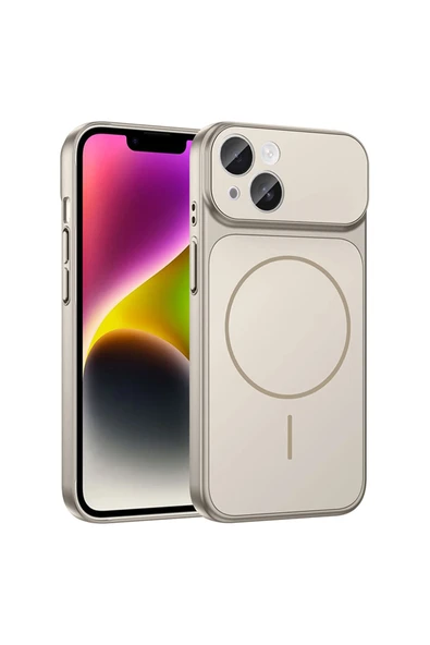 Coverzone İPhone 13-14 ile Uyumlu 17 Pro Görünümlü Magsafe Destekli Lens Korumalı Şık Telefon Kılıfı ürün görseli 1