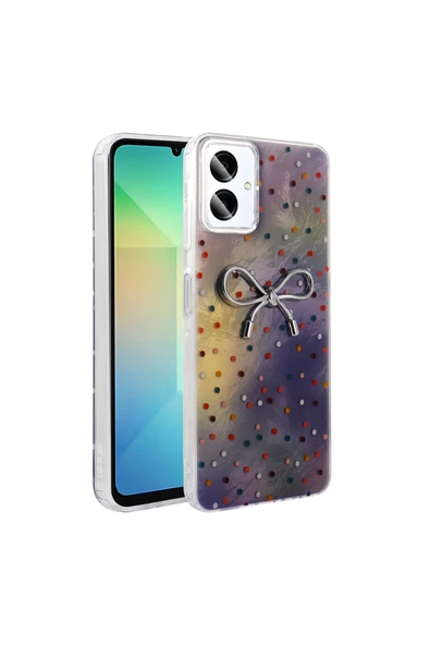 Coverzone Galaxy A06 İle Uyumlu Figürlü Ponti Silikon Telefon Kılıfı Gökküşağı Kurdele ürün görseli 1