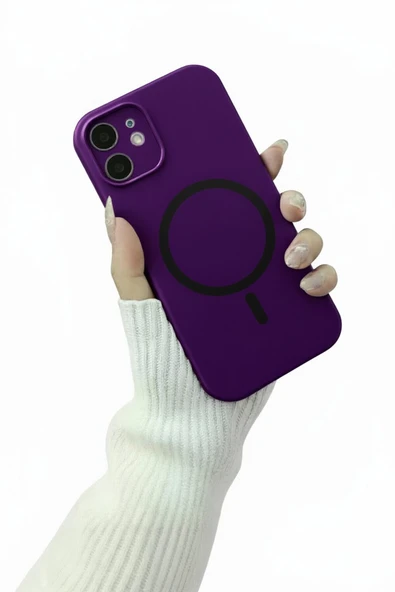 Coverzone İphone 12 Pro İle Uyumlu MagSafe ile uyumlu Kablosuz Şarj Özellikli Kadife İç Yüzey Silikon Kılıf ürün görseli 1