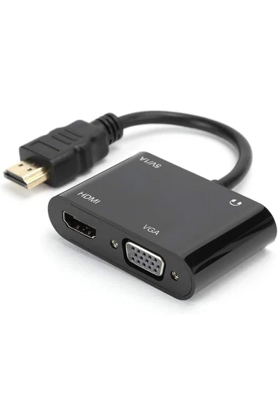 Coverzone 1080p 2in1 Hd'den Vga Hdmi To Vga Dönüştürücü Projeksiyon Hd Ürünleri Vga Ürünlerini Bağlama Zr724 ürün görseli 1