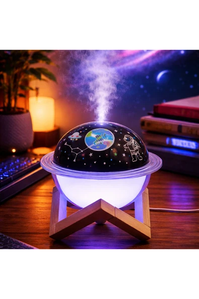 Coverzone Uzay Temalı Hava Nemlendirici Yıldız Projektör Gece Lambası Aroma Difüzör | KF-8805 ürün görseli 1