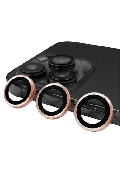 Coverzone Iphone 14 Pro Max Ile Uyumlu Profesyonel Kamera Lens Koruma Camcov Rosegold ürün görseli 1