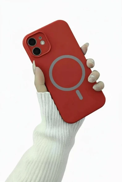 Coverzone İphone 15 Plus İle Uyumlu MagSafe ile uyumlu Kablosuz Şarj Özellikli Kadife İç Yüzey Silikon Kılıf ürün görseli 1