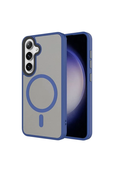 Coverzone Galaxy S23 ile Uyumlu Sert PC Arka Yüzey Wireless Şarj Özellikli Buzlu Saydam ZF Kapak ürün görseli 1