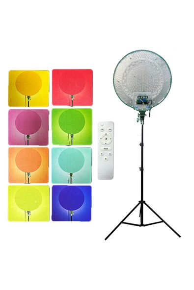 Coverzone Rgb Led Aydınlatma Kumandalı Yayıncı Işık Youtuber Twich Ürün Göresel Fotoğraf Tripodlu 114cm 45 Inç ürün görseli 1