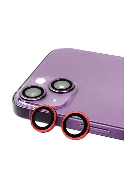 Coverzone Iphone 14 Plus Ile Uyumlu Profesyonel Kamera Lens Koruma Camcov Kırmızı ürün görseli 1