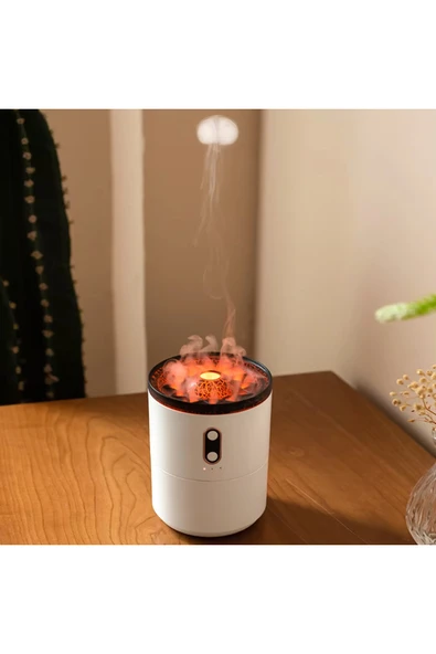 Coverzone Humidifier Buhar Makinesi Nemlendirici Aroma Terapi Difüzörü 450 Ml Kapasiteli 13x11 cm K21 ürün görseli 1