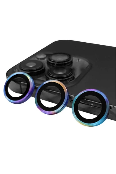 Coverzone Iphone 14 Pro Max Ile Uyumlu Profesyonel Kamera Lens Koruma Camcov Colorful ürün görseli 1