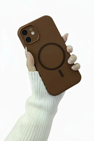 Coverzone İphone 15 İle Uyumlu MagSafe ile uyumlu Kablosuz Şarj Özellikli Kadife İç Yüzey Silikon Kılıf ürün görseli 1