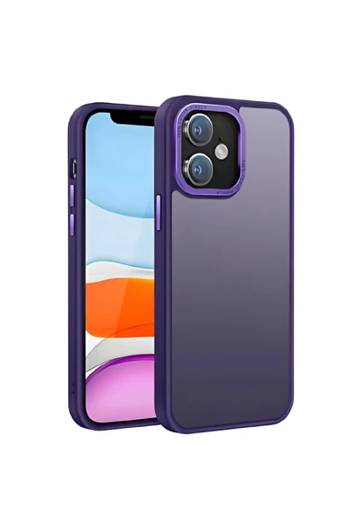 Coverzone Galaxy A53 ile Uyumlu Köşe Korumalı Buzlu Saydam Metal Koruma Çerçeveli Kamera Korumalı Kılıf ürün görseli 1