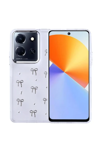 Coverzone İnfinix Note 30 5G ile uyumlu Kılıf Airbag Köşeli Şeffaf Baskılı Z-Kutup ürün görseli 1
