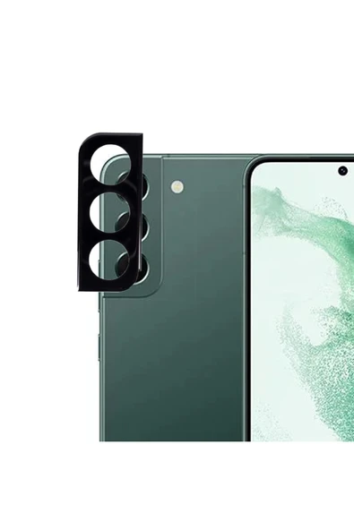 Coverzone Galaxy S22 Uyumlu Kamera Lens Koruyucu 3d Kavisli Cam Siyah ürün görseli 1
