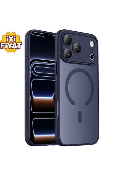 Coverzone İphone 17 ile Uyumlu Lens Koruma Magsafe Destekli Kablosuz Şarj Özellikli Saydam Kılıf ürün görseli 1