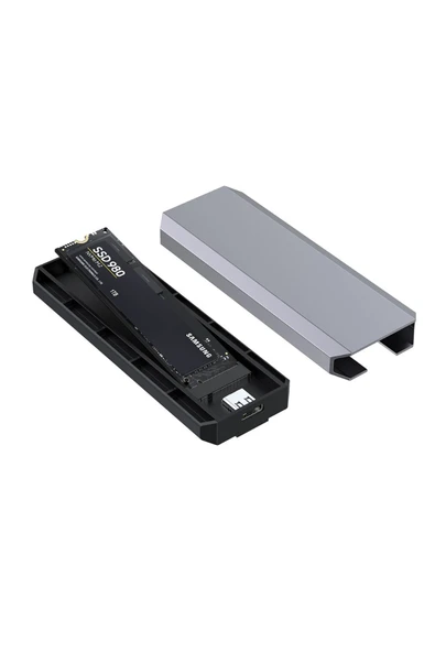 Coverzone M2 SSD Harici Okuyucu ve Yazıcı 10 Gbps Type-C Harici Bellek Kart Okuyucu NVME - NGFF ZR965 Optimus ürün görseli 1