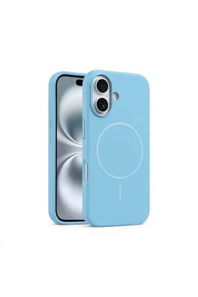 Coverzone İphone 16e İle Uyumlu MagSafe ile uyumlu Kablosuz Şarj Özellikli Kadife İç Yüzey Silikon Kılıf ürün görseli 1