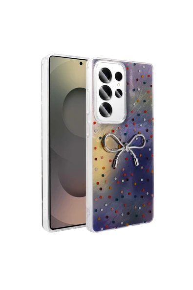 Coverzone Galaxy S23 Ultra İle Uyumlu Figürlü Ponti Silikon Telefon Kılıfı Gökküşağı Kurdele ürün görseli 1