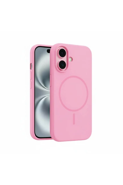Coverzone İphone 16e İle Uyumlu MagSafe ile uyumlu Kablosuz Şarj Özellikli Kadife İç Yüzey Silikon Kılıf ürün görseli 1