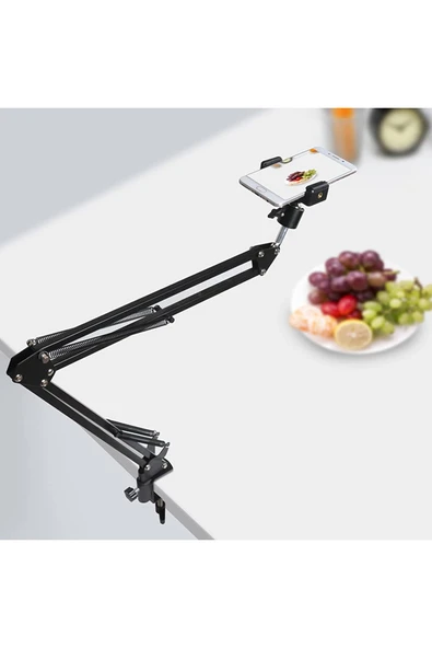 Coverzone Telefon Tripod Stand Üstten Çekim, Katlanabilir, 360° Ayarlı, Sabit Kelepçeli, Şık Tasarım | CZ34 ürün görseli 1