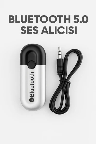 Coverzone ZR1138 USB Bluetooth 5.0 Ses Alıcı – AUX 3.5mm Çıkışlı Kablosuz Müzik Dongle Adaptör ürün görseli 1