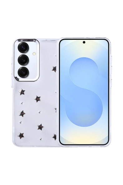 Coverzone Samsung Galaxy S25 Plus ile uyumlu Kılıf Airbag Köşeli Şeffaf Baskılı Z-Kutup ürün görseli 1