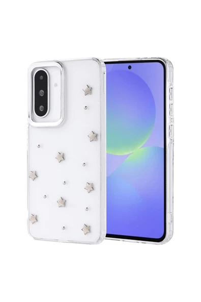 Coverzone Samsung Galaxy A35 ile uyumlu Kılıf Airbag Köşeli Şeffaf Baskılı Z-Kutup ürün görseli 1